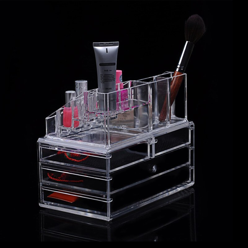 Acryl transparante Make-Up Organizer Opbergdozen Make Up Organizer Voor Cosmetica Borstel Organizer home Storage Drawers type