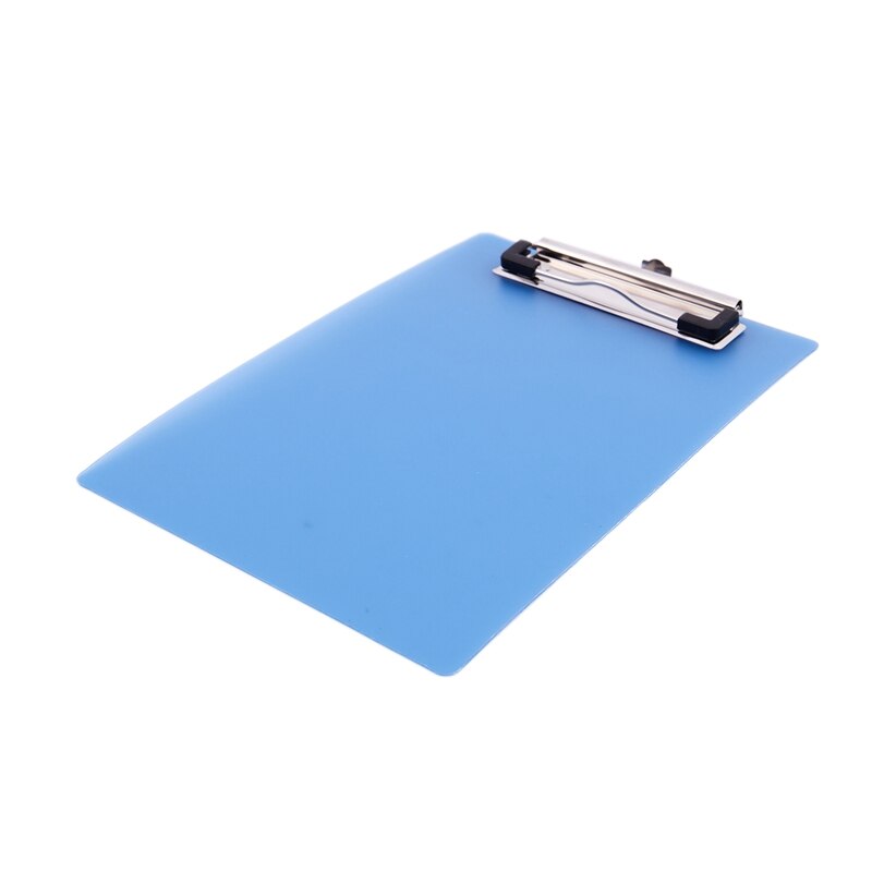 Office School Spring Loaded A5 Paper Holding File Clamp Clip Board Blue