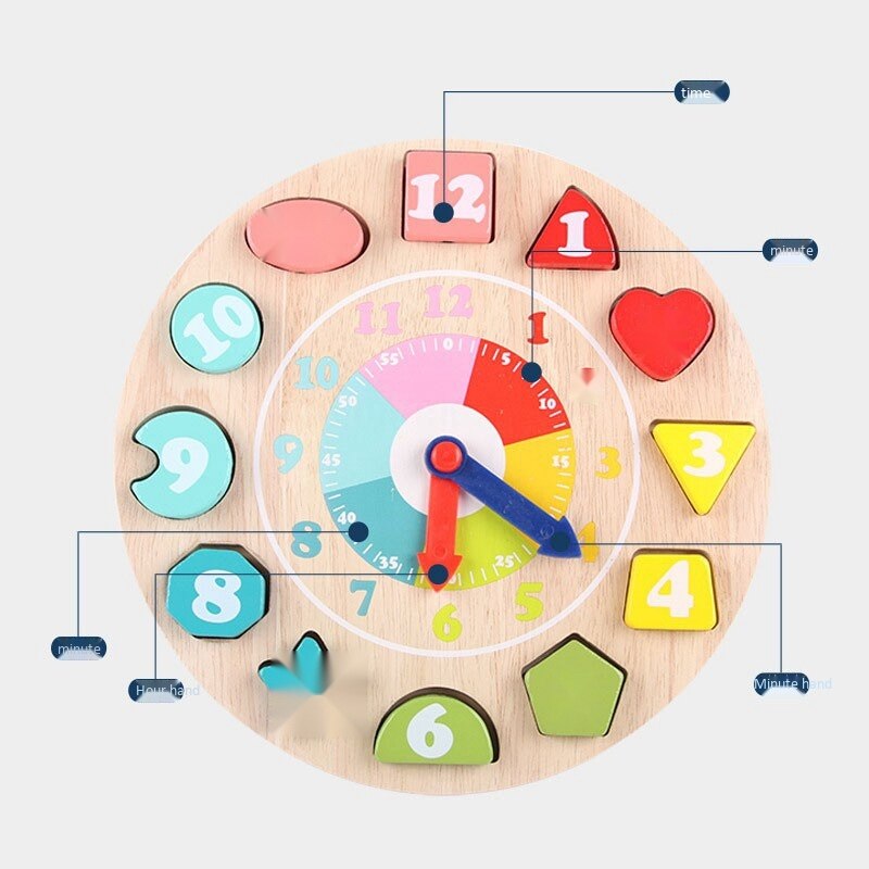 Orologio digitale con perline in legno educativo puzzle gadget divertenti novità interessante