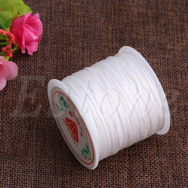 1Roll 45M x 0.8mm Nylon Chinese Knot Macrame Bracelet Braided Cord Thread String