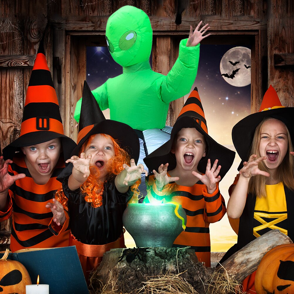 Green Alien Inflatable Clothes Funny Unisex Blow Up Suit Party Mascot Cosplay Costumes for Adult Kids #38