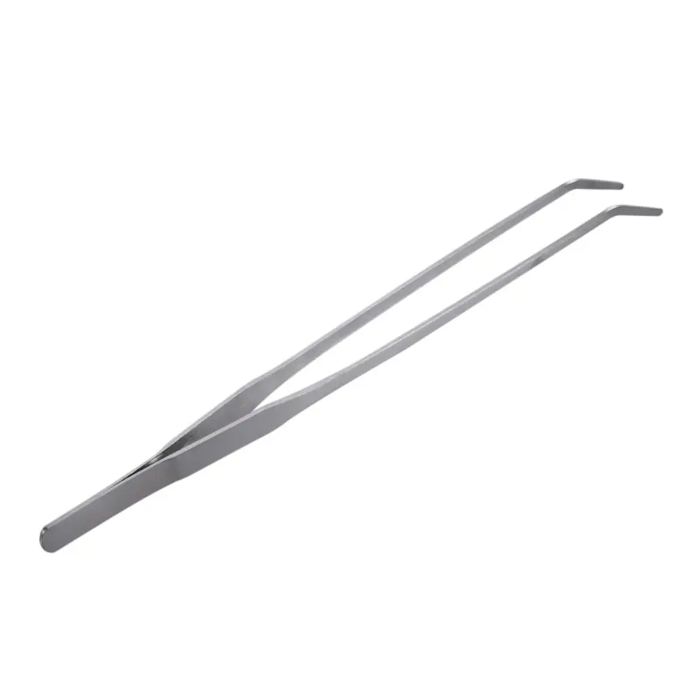 Pince d'Aquarium en Acier Inoxydable de 27cm, Accessoire Droit et Incurvé pour Plante Précieuse de Poisson: green