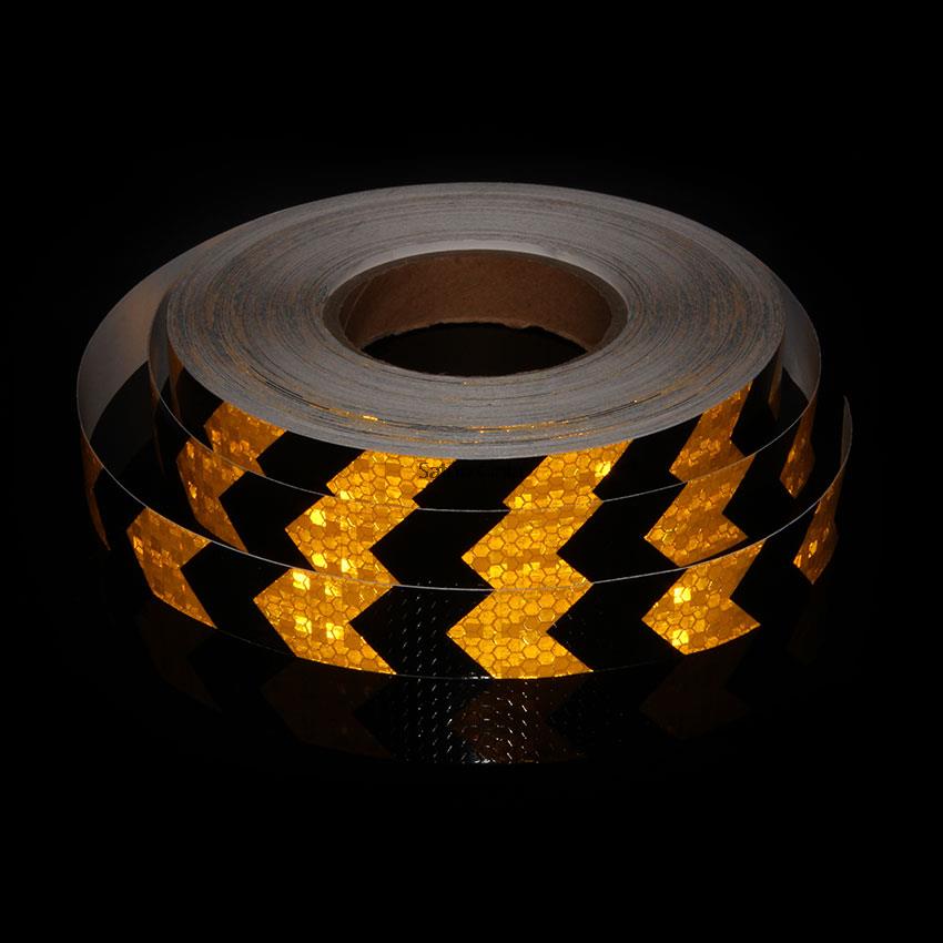 Pegatina reflectante de 1 "x 5M para motocicleta, cinta reflectante de advertencia de seguridad para bicicleta, fluorescente, amarillo, rojo, negro: Blanco