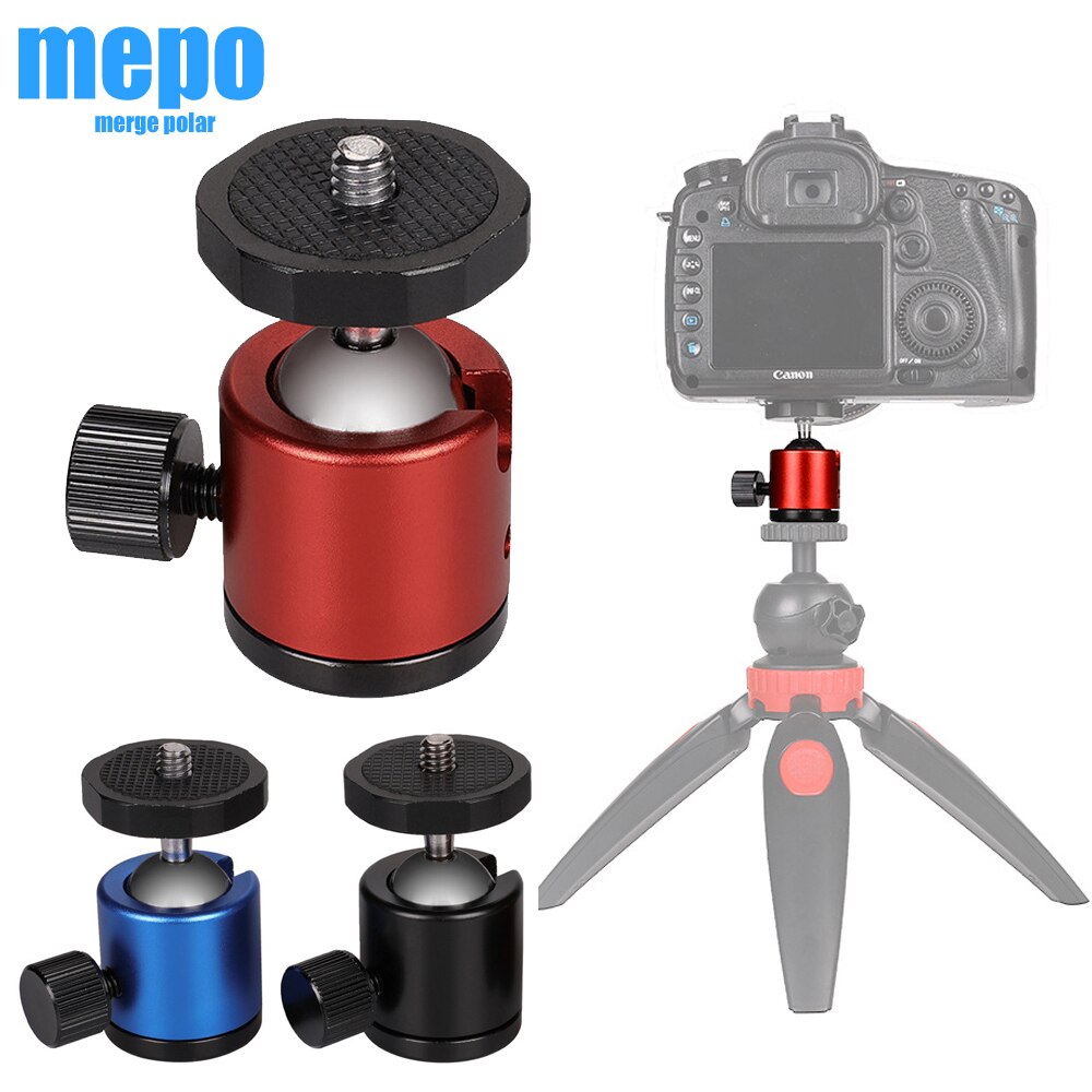 Monopod 360 Graden Swivel Draaibaar 1/4 ''Schroef Balhoofd Mount Ballhead Stand Beugel Voor Monitor Dslr Lamp Ondersteuning Tripode