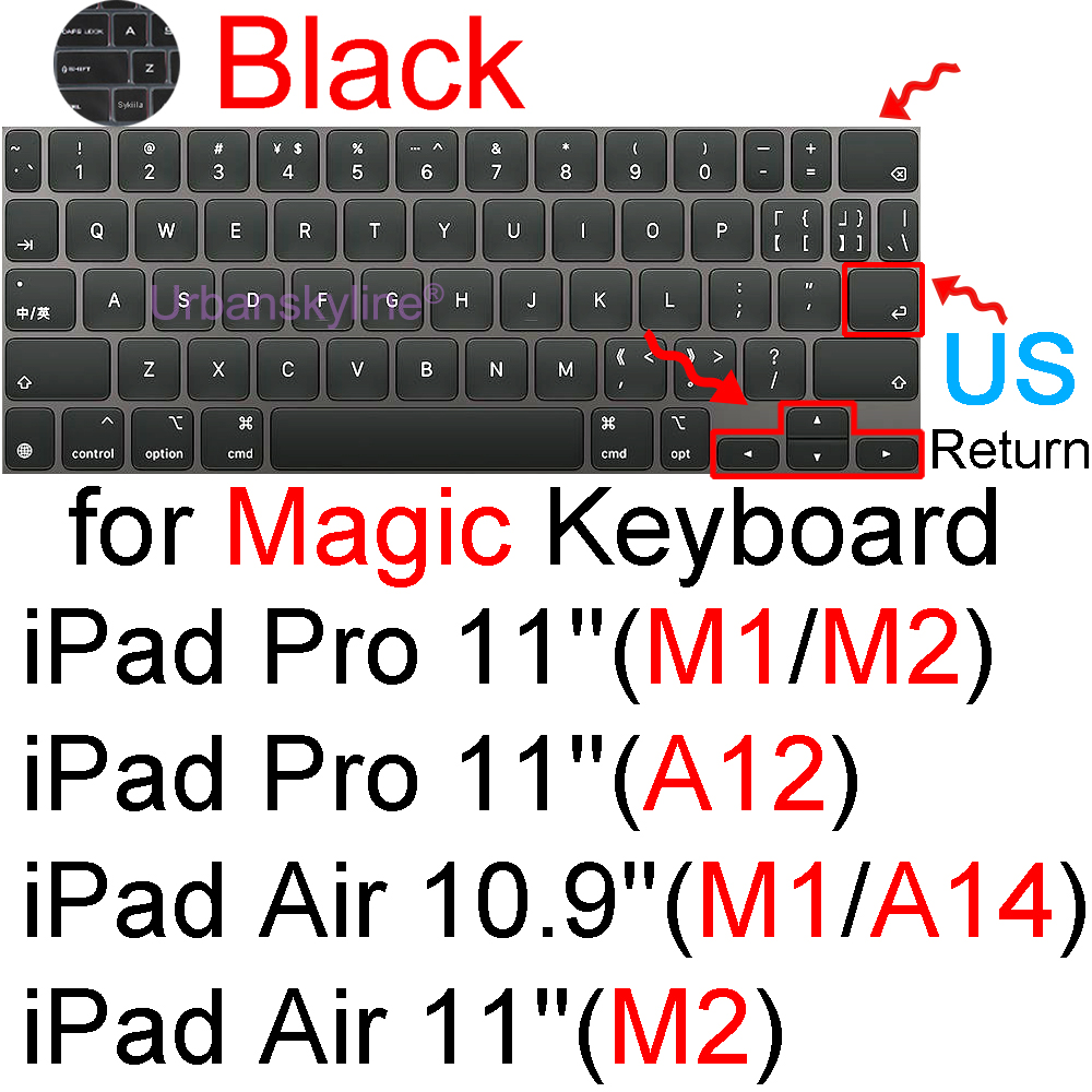 Pokrowiec na klawiaturę do iPada Pro 13 M4 12.9 Magic Keyboard Air 11 M3 10 10.5 10.9 M2 M1 Smart Case Folio Silicone Protector Skin TPU: Pomarańczowy