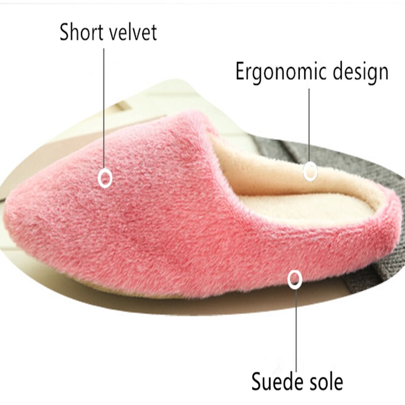 Zapatillas mujer Zapatillas interior Casa de peluche suave de algodón lindo Zapatillas Zapatos antideslizante piso casa sandalias deslizante para Mujeres para el dormitorio