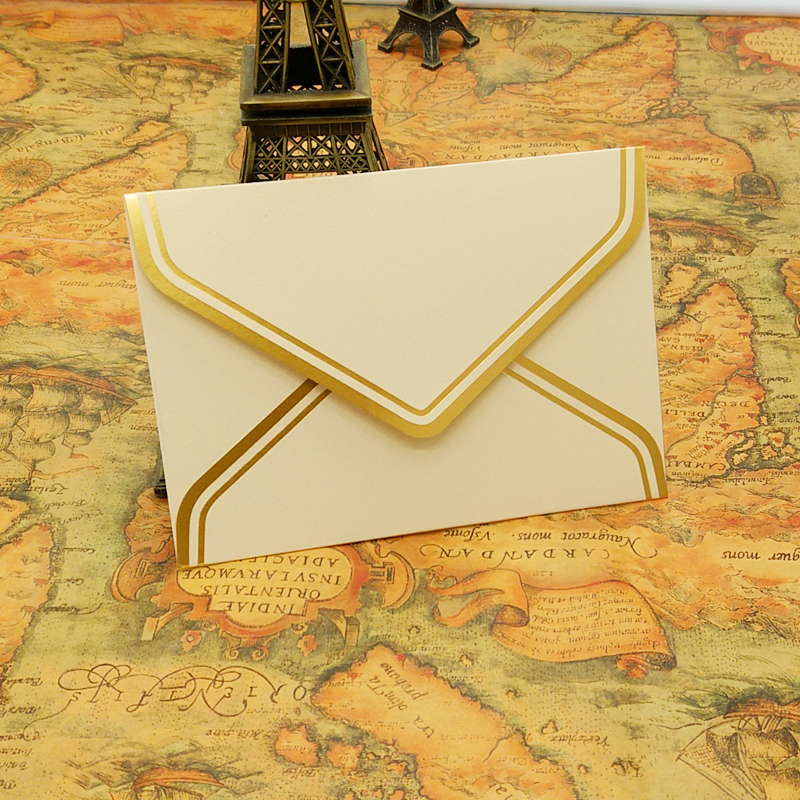 10 pcs/lot Vintage Gold Blank Kraft Paper Envelopes Wedding Party Invitation Envelope Greeting Cards Envelope 17.5*12.5cm: 17.5X12.5cm yellow