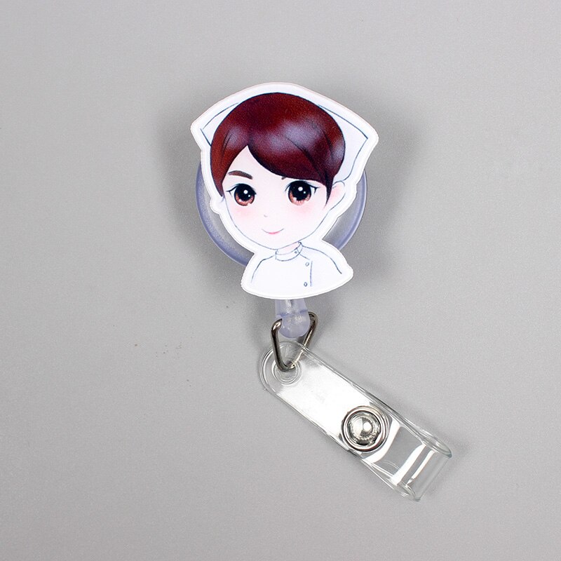 Pour hôpital médecin et infirmière Clown rétractable support de badge bobine fille infirmière exposition Enfermera garçon fille nom carte poitrine: 10