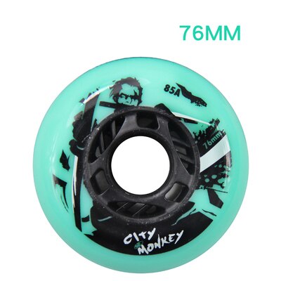 roller skate wheel inline wheels 85 A PU wheel 8 pcs per lot: green 76