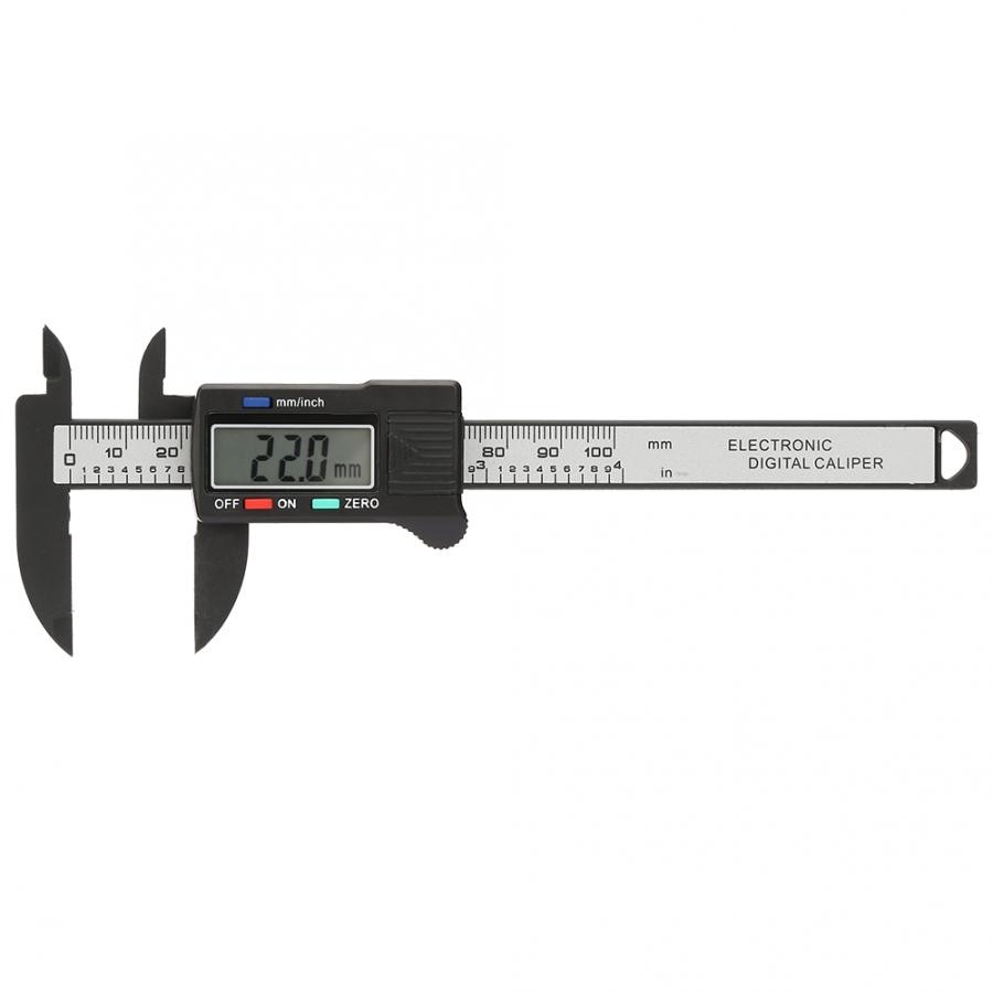 100mm 4 inch LCD Digital Caliper Electronic Carbon Fiber Vernier Caliper Gauge Micrometer Measuring Tool