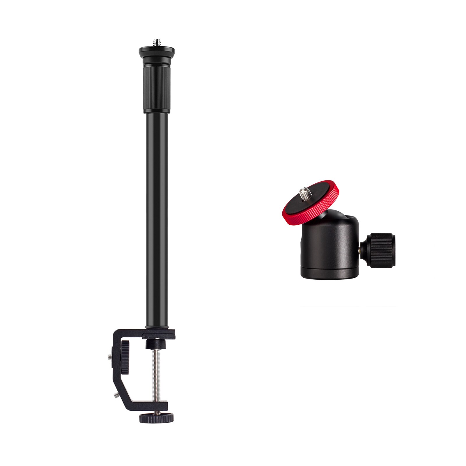 Universal Aluminium C Klem + Verstelbare Statief Verlengstuk + Draaibare Bal Hoofd Met 1/4 Inch Schroef Verstelbare Lengte