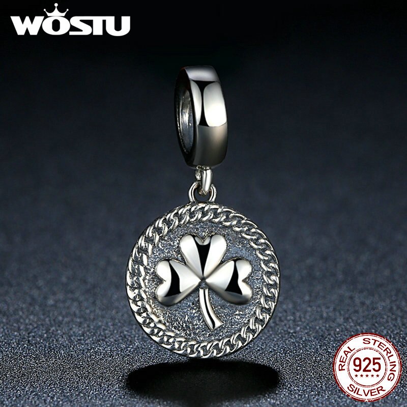 Autumn 100% 925 Sterling Silver Clover Charm Fit Original WST Bracelet Pendants Authentic Jewelry Women