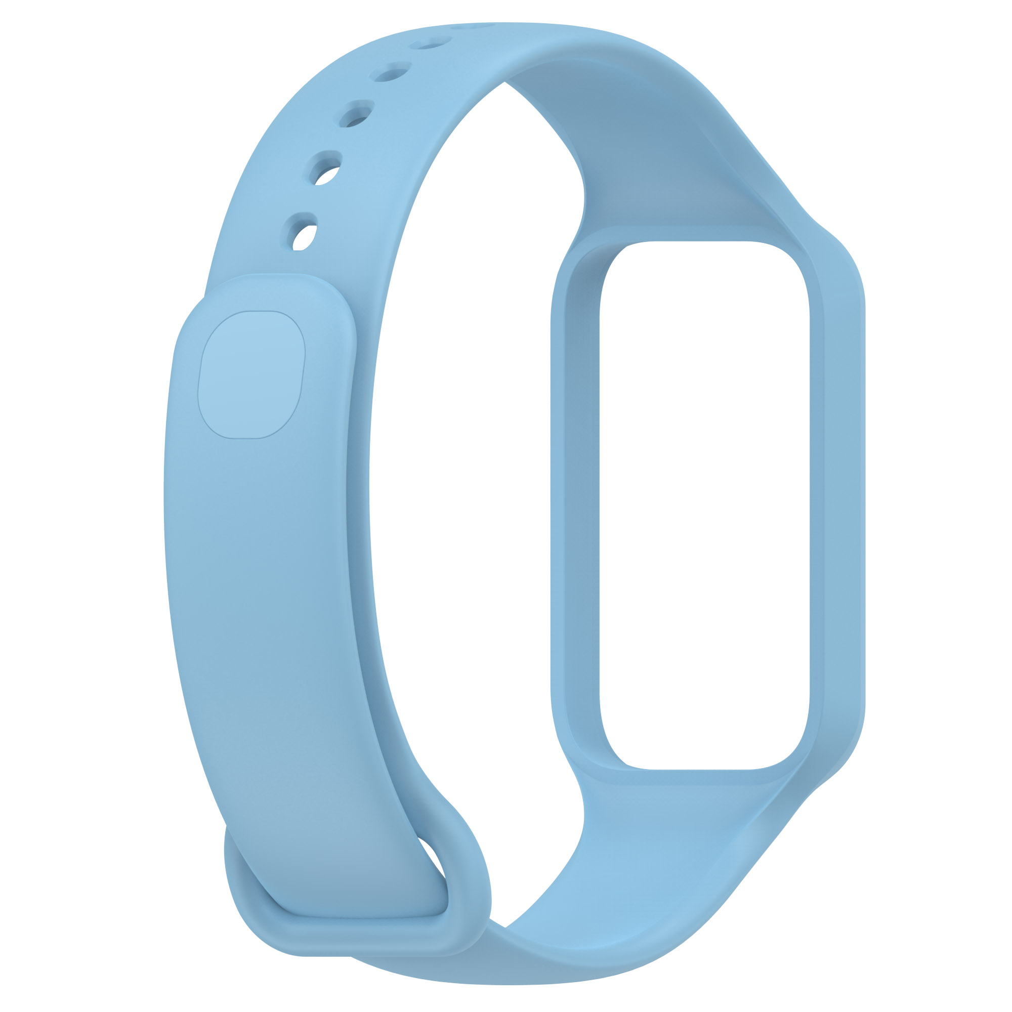 2 In 1 For Xiaomi Band 8 Active Watchband Durable and Soft Silicone Strap With Frame Protector Shell