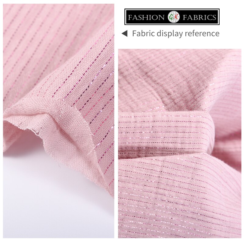 Dubbele Katoen Gaas Mousseline Lurex Folie Stof Diy Dubbele Gaas Stof Baby 100% Katoenen Mousseline