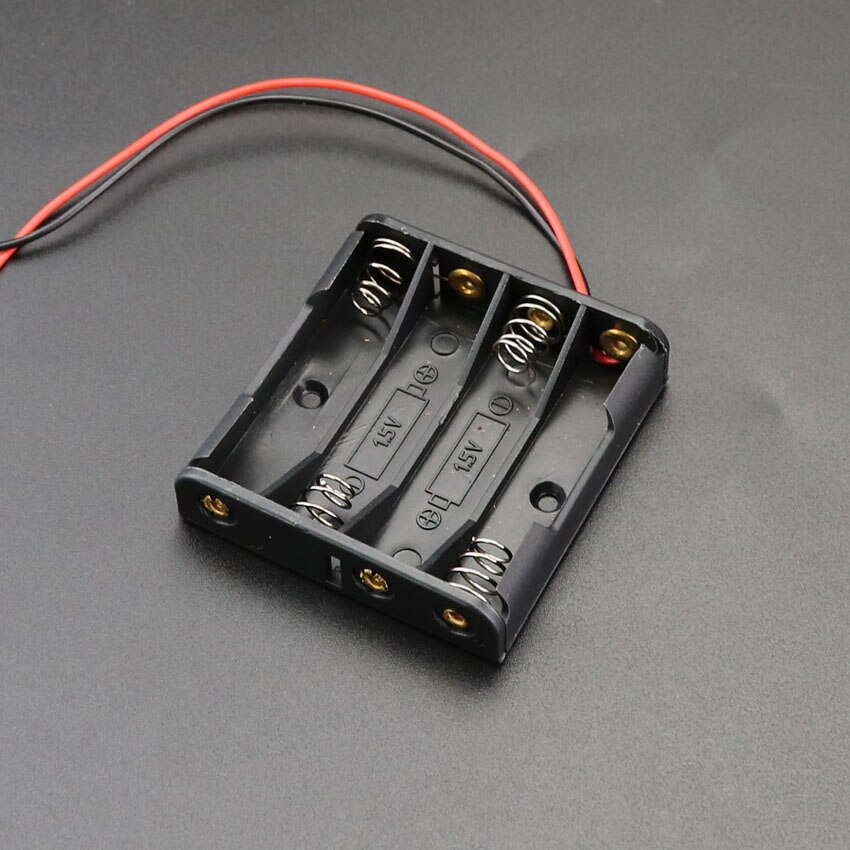 Aaa batteri oppbevaringsveske diy 1 2 3 4 6 8- spors batterier klipsholderbeholder med ledningspinne batterirom: 4 spor