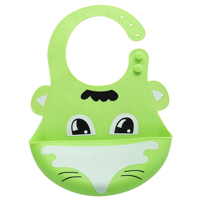 Baby Lätzchen Lebensmittel Klasse Silikon Sabbern Lätzchen Weich Und Bequem Speichel Handtuch Öl-nachweisen Mittagessen Baby Lätzchen Einstellbar: Grün