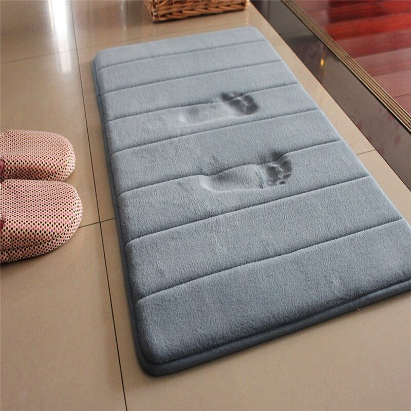 1Pc 40X60Cm Thuis Badmat Antislip Badkamer Tapijt Zacht Koraal Fleece Memory Foam Tapijt mat Keuken Wc Floor Decor