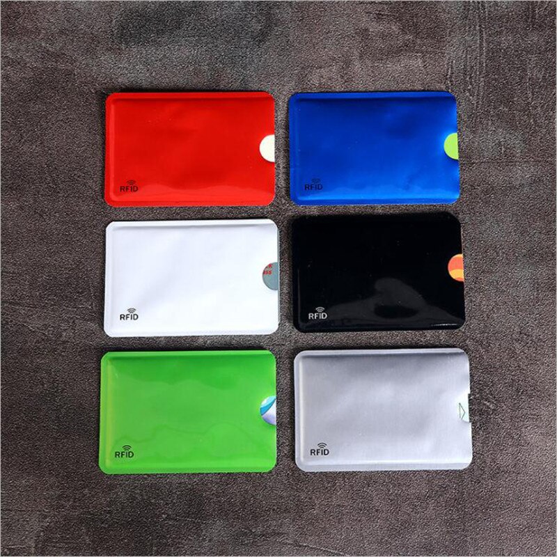 10Pcs Anti-Diefstal Kaarthouder Aluminiumfolie Rfid Case Anti-Demagnetiseren Kaarthouder Bescherming Bankkaart Set afscherming Tas Nfc