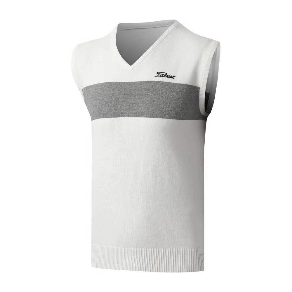 Herresport ermeløs Vest golf genser Vest 3 farger golf klær fritid golf: Hvit / Xxl