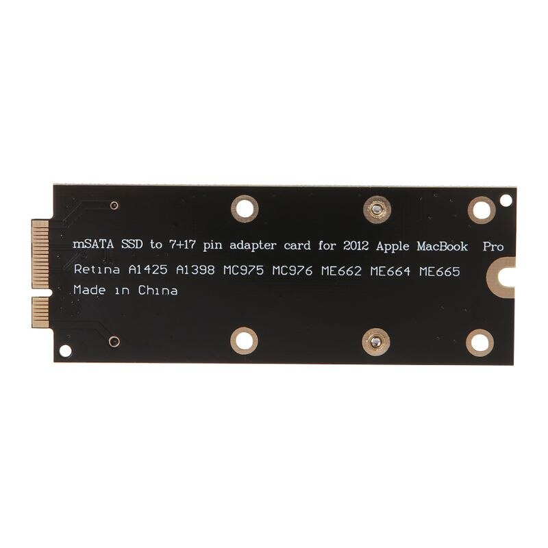 Mini MSATA 7+17 Pin mSATA SSD to for MACBOOK PRO Retina MC976 A1425 A1398 A1418 A1419 Hard Disk Adapter Card
