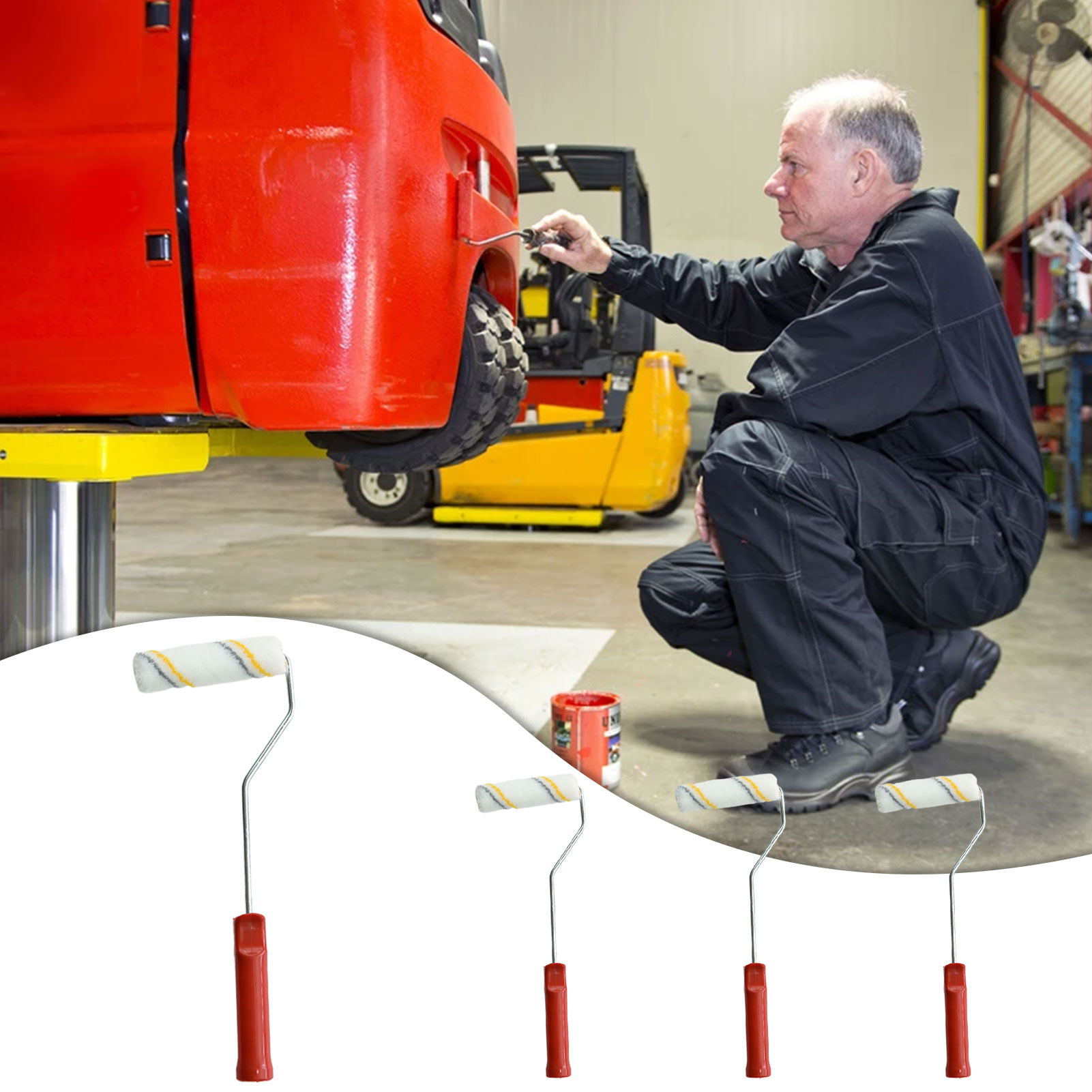 10 Uds cepillo de rodillo de pintura corte limpio mangas de rodillo de pintura herramienta de cepillo de borde de pintura de repuesto para techos de pared del hogar