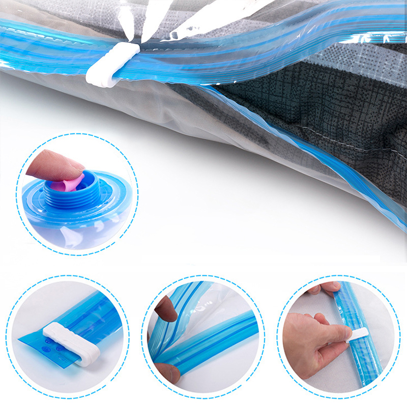 3PCS Vacuum Storage Bags Compression Pack Vacuum Bag for Down Storing Clothes Bedding Blanket Space Save Travel BagOrganizer