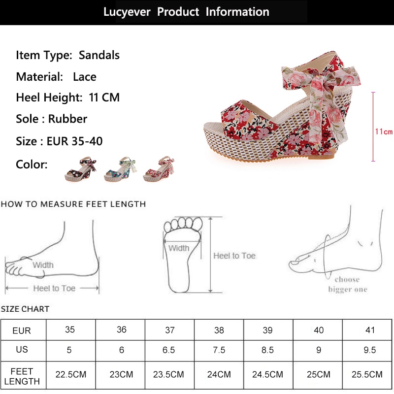 nouvelle plage d'été Boho sandales à talons compensés à fleurs femmes bride à la cheville plate-forme gladiateur chaussures femme talons hauts Sandalias Mujer