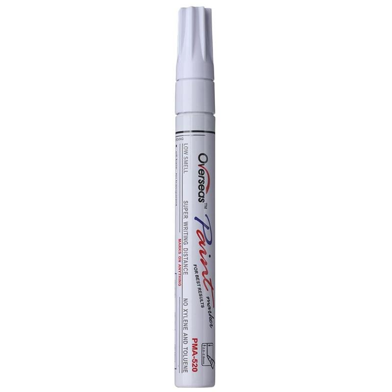 Auto Painting Tool Waterproof Car Tire Tread Permanent Paint Marker Pen Graffiti Oily Marker: White