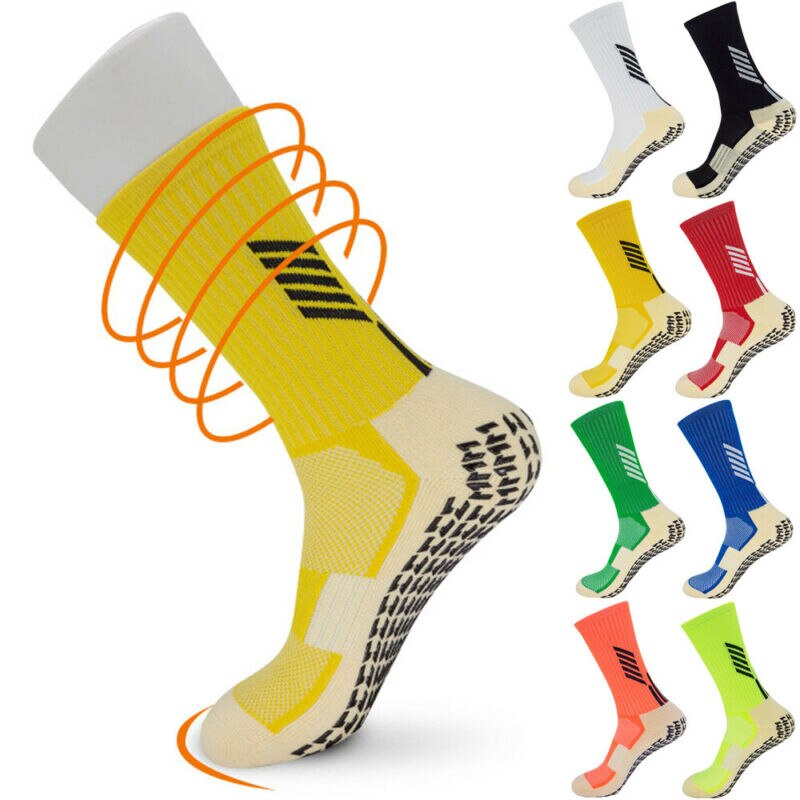 Unisex skridsikker fodbold skridsikre sportsstrømper fodbold atletisk sport afslappet skridsikker voksne medium korte sokker