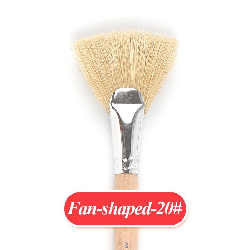 Skyists 2-20 # Waaiervormige Kwast Kwast Tekening Wit Varken Haren Professionele Olie Acryl Schilderen Borstel set Schilderen: 20