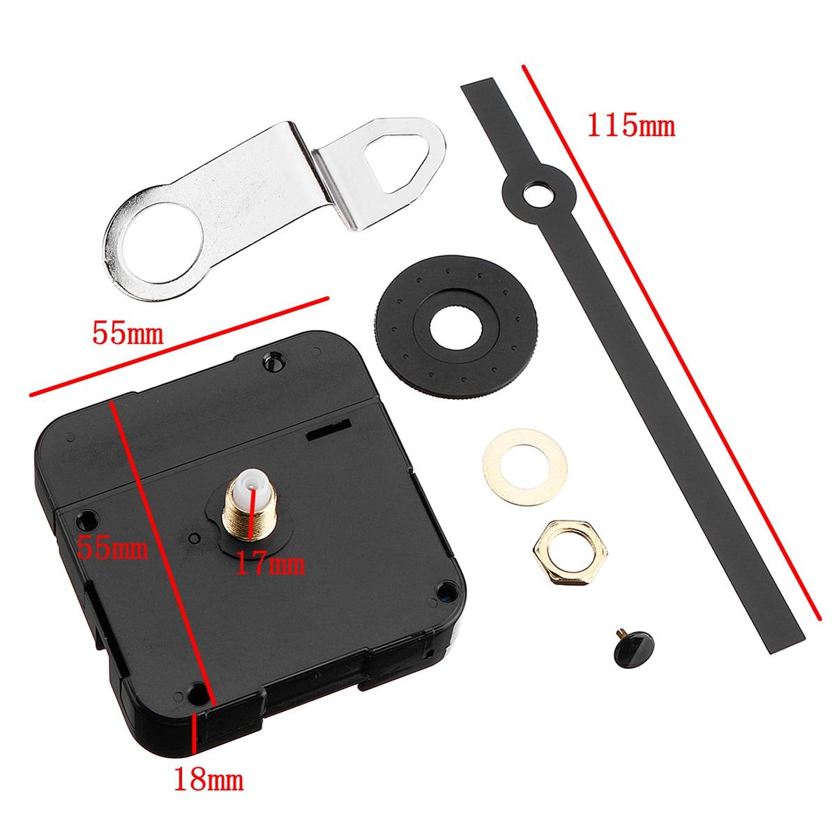For Tide Quartz Controlled Clock Movement Motor Mechanism 115mm Hands Fitting Classic Hanging Black Quartz Watch Wall Clock