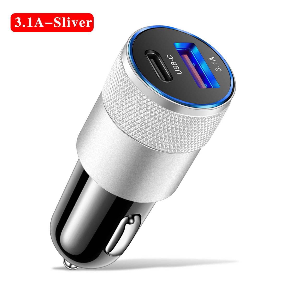 66W Auto-Ladegerät-Adapter USB Typ C Schnelllade-Stecker PD Zigarettenanzünder-Buchse für iPhone Xiaomi Huawei Mobiltelefone: Schwarz Gelb