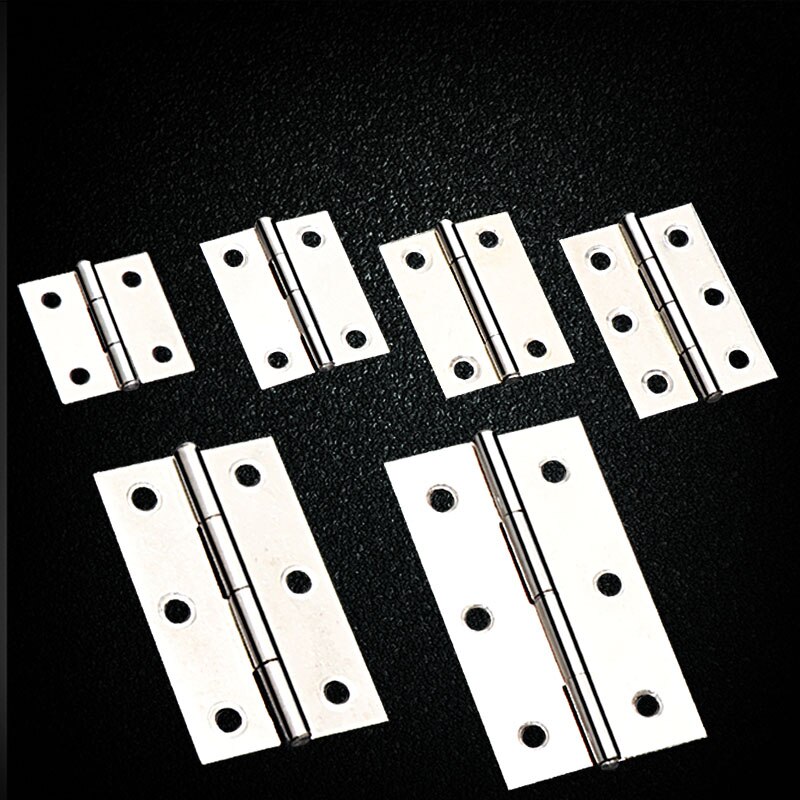 2 stks Met lager Deur Scharnier 2/2. 5/3 Inch Rvs Mini Lade Sieraden Doos Zilveren Kast Scharnieren Voor DecorationFurniture