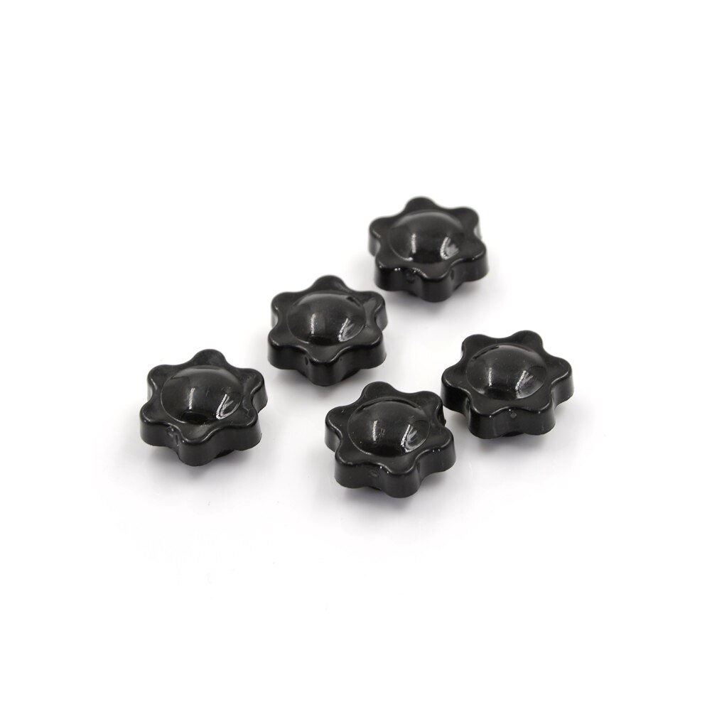 5 Stks/set M6 Buitendraad Ster Vormige Hoofd Bevestigingsmoeren Knop Voor Industrie Apparatuur Plastic Carbon Staal Galvaniseren