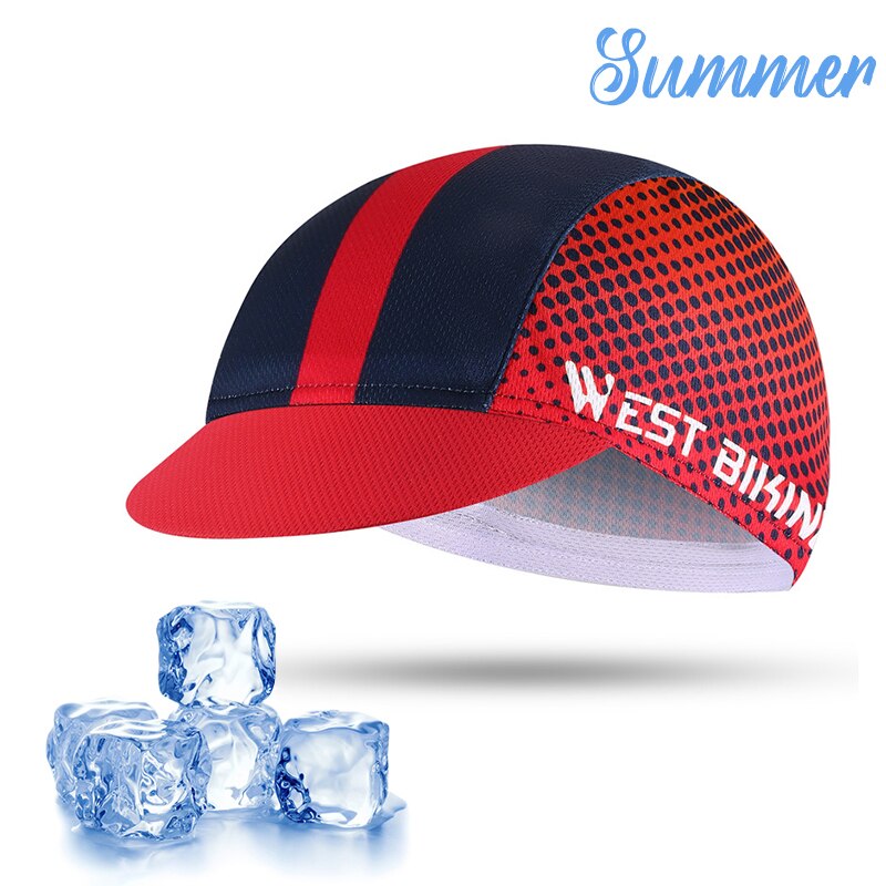WEST BIKING Bicycle Caps Women Men Summer Ice Silk Helmet Liner MTB Bike Hats Outdoor Sports Sun Protection Hiking Cycling Caps: 328 Red