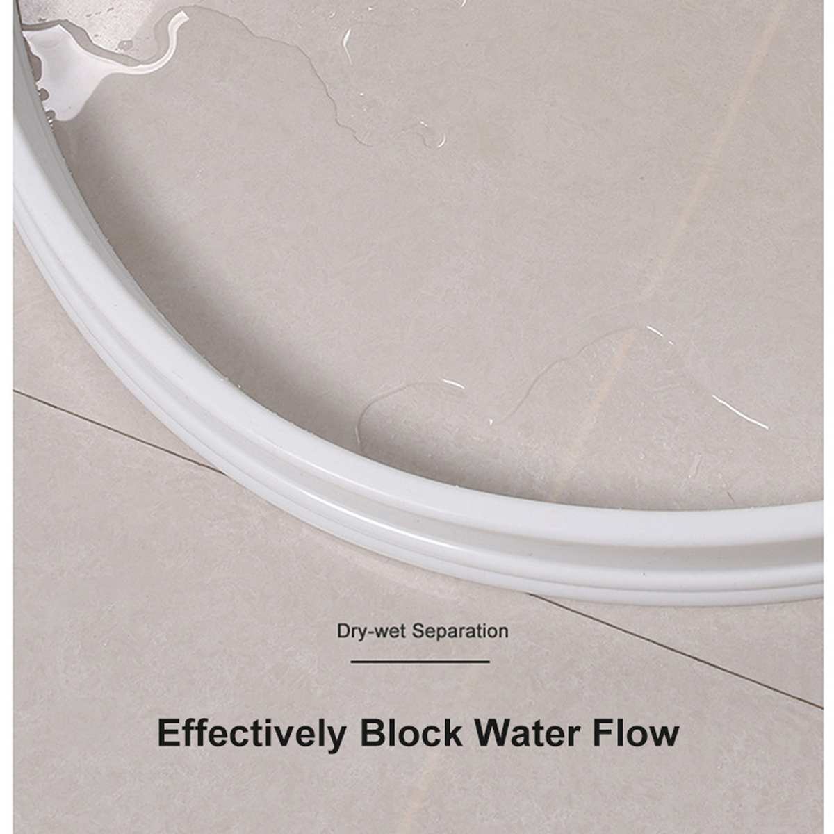 Bathroom Water Stopper Water Partition Dry&Wet Separation Flood Barrier Rubber Dam Silicon Water Blocker Don't Slip