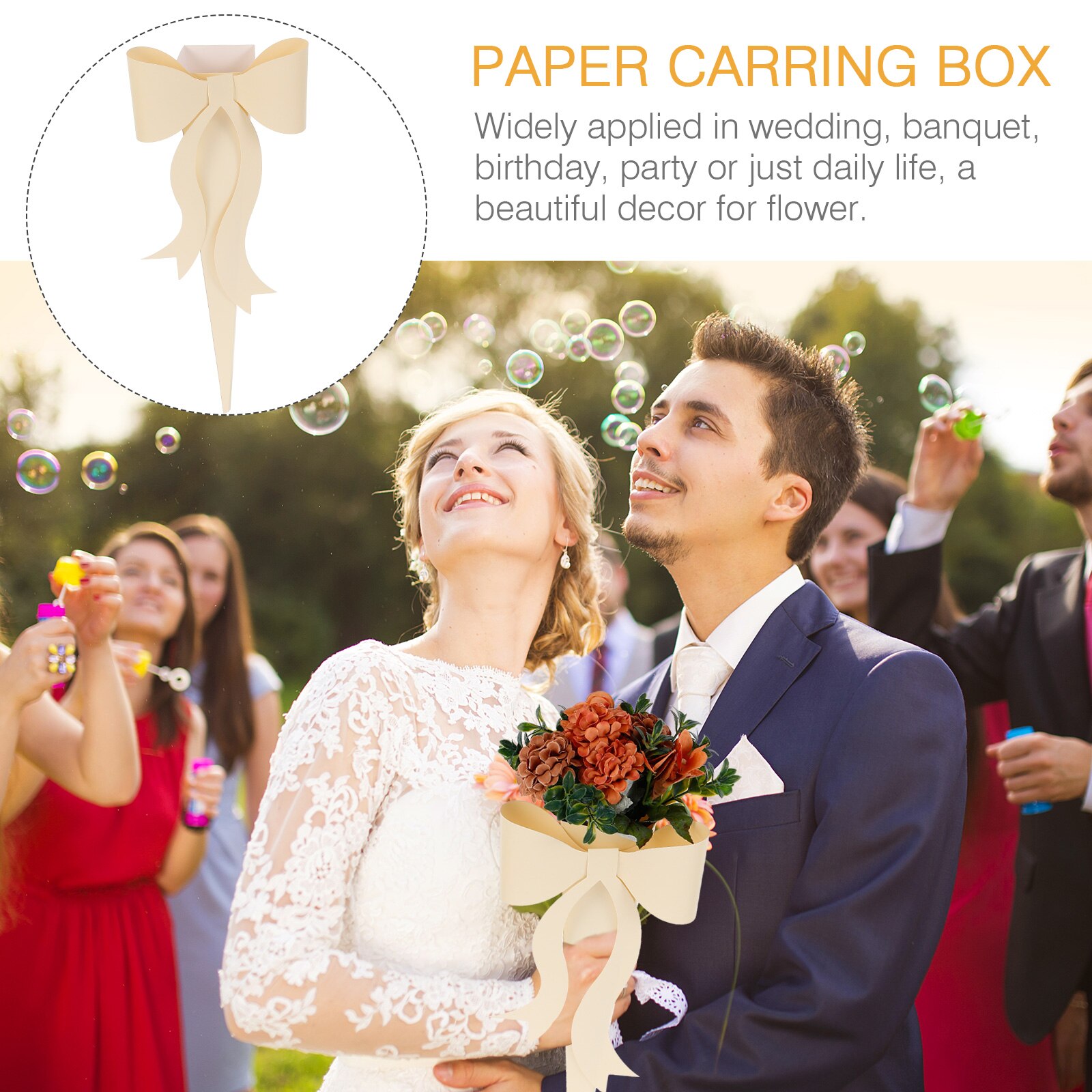 10 Sets Flower Packing Box Handheld Flower Wrapping Box Decorative Box for Bouquet