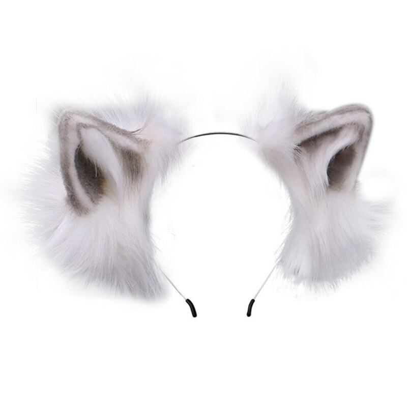 Popular Furry Bendable Cat Ears Headband Cute Flurry Plush Simulation Animal Cosplay Hair Hoop Japanese Kawaii Lolita Headpiece: GY