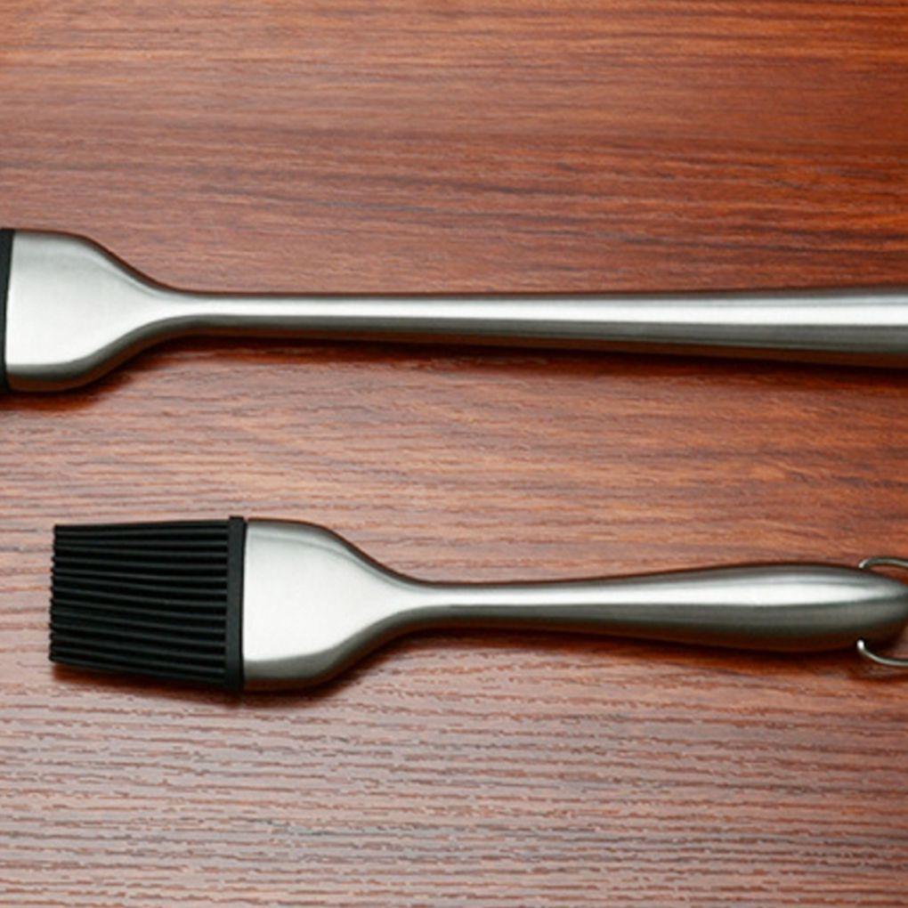 Silicone Basting Brush BBQ Grill Oil Sauce Brush Stainless Steel Handle Pastry Brush Butter Bread Brush BBQ Kitchen Accessories