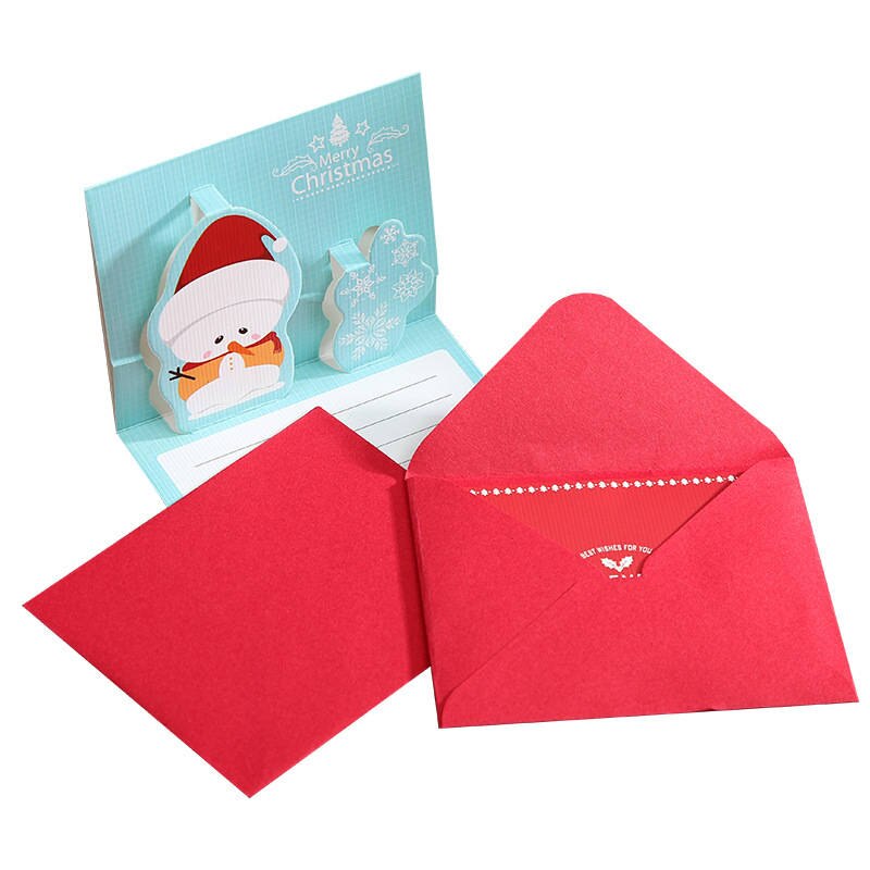Carte de vœux joyeux nouvel an, 5 pièces, cartes de vœux joyeux noël avec enveloppe, Mini carte postale pour enfants, carte , fête de noël
