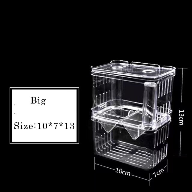 Fish Breeding Isolation Production Box Aquarium Breeder Fish Tank Hatching Incubator Fish Acrylic Aquarium Fish Nursery Tank: Big-single room