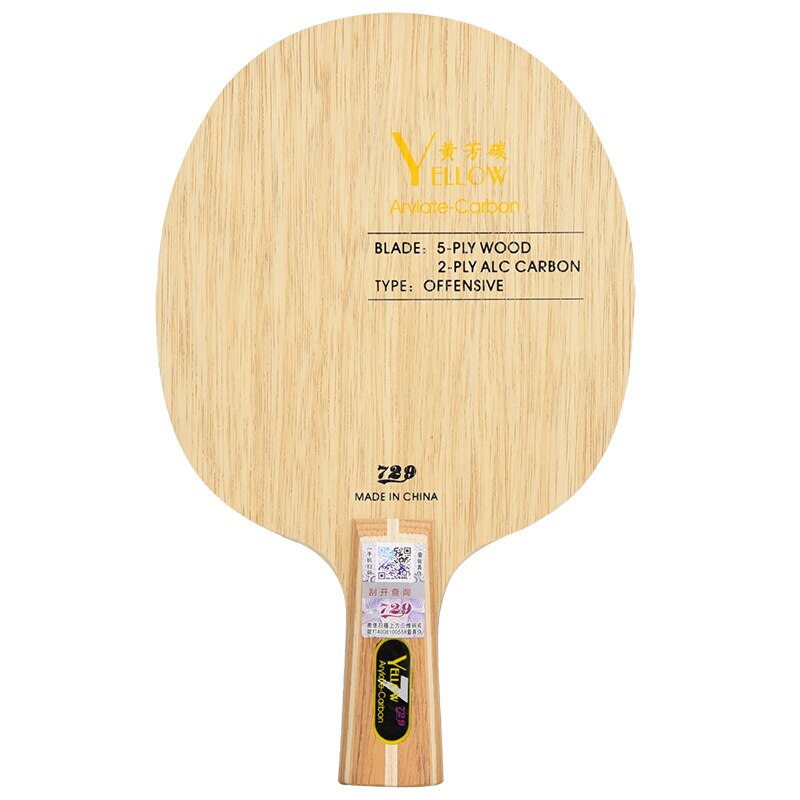 Friendship 729 Table Tennis Blade Black/ Yellow/ Blue Arylate Carbon Offensive racket ping pong bat paddle