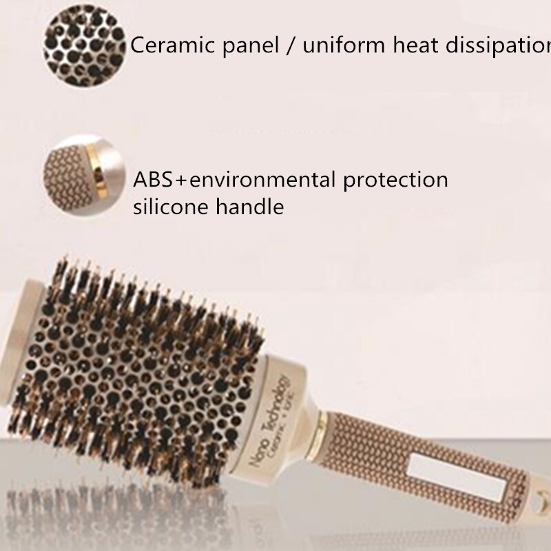 Brosse à cheveux Nano, peigne à canon rond ionique en céramique, outil de coiffure pour Salon de coiffure, 30 #216, 1 pièce/4 pièces, nouveauté