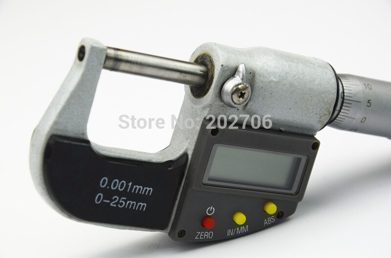 Micrómetro Digital electrónico, 0-25mm, 0-1 pulgadas, 0.001mm/0,00005 pulgadas, micrómetro exterior, calibrador de espesor, herramienta de medición