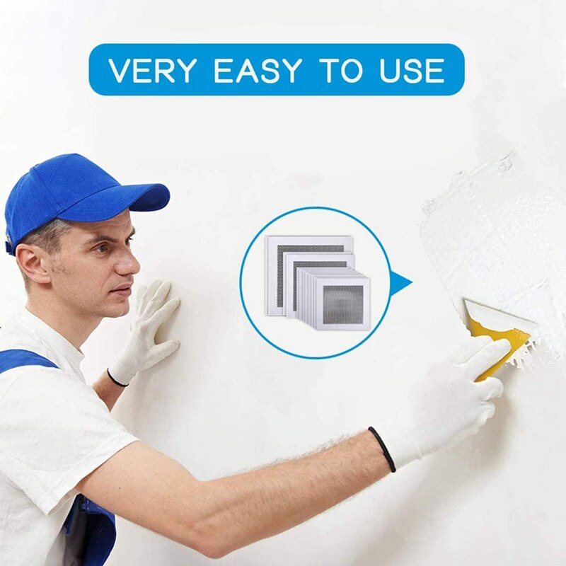 ! Drywall Repair Kit 12Pcs Aluminum Wall Repair Patch Kit, 4/6/8 Inch Fiber Mesh, Dry Wall Hole Repair Patch Metal Patc