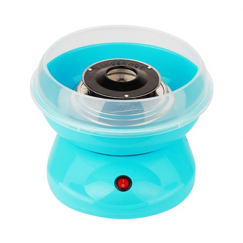 Automatic Electric DIY Cotton Candy Machine Portable Sugar Fairy Floss Maker Cotton Candy Maker: Blue EU Plug