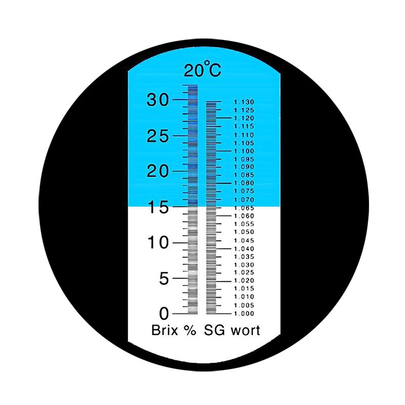 Håndholdt øl-refraktometer 1.000-1.120 urt specifik vægtmåler 0-32%  brix indhold detektor øl hjemmebrygget hydrometer