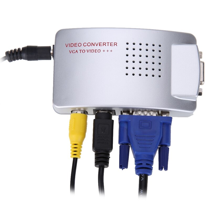 Universal VGA to AV Video Converter RCA Signal Adapter Converter Video Switch Box Composite for Computer Laptop PC