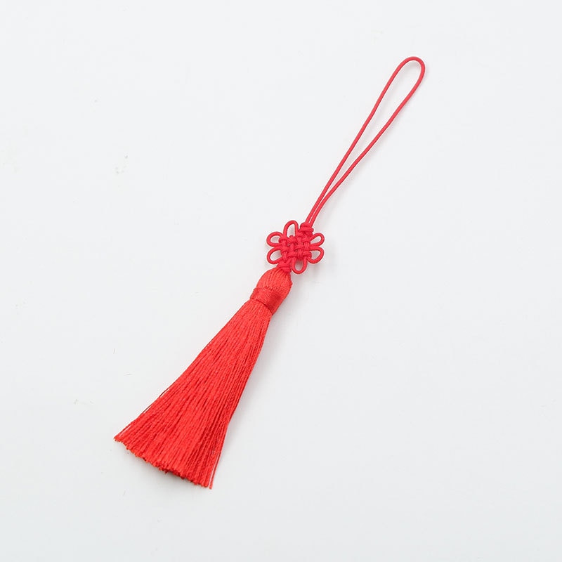 Pompon à franges U disque 5 pièces | Nœuds chinois lisses, pendentif bricolage artisanal, signet garniture de gland rideaux, décor glands ruban