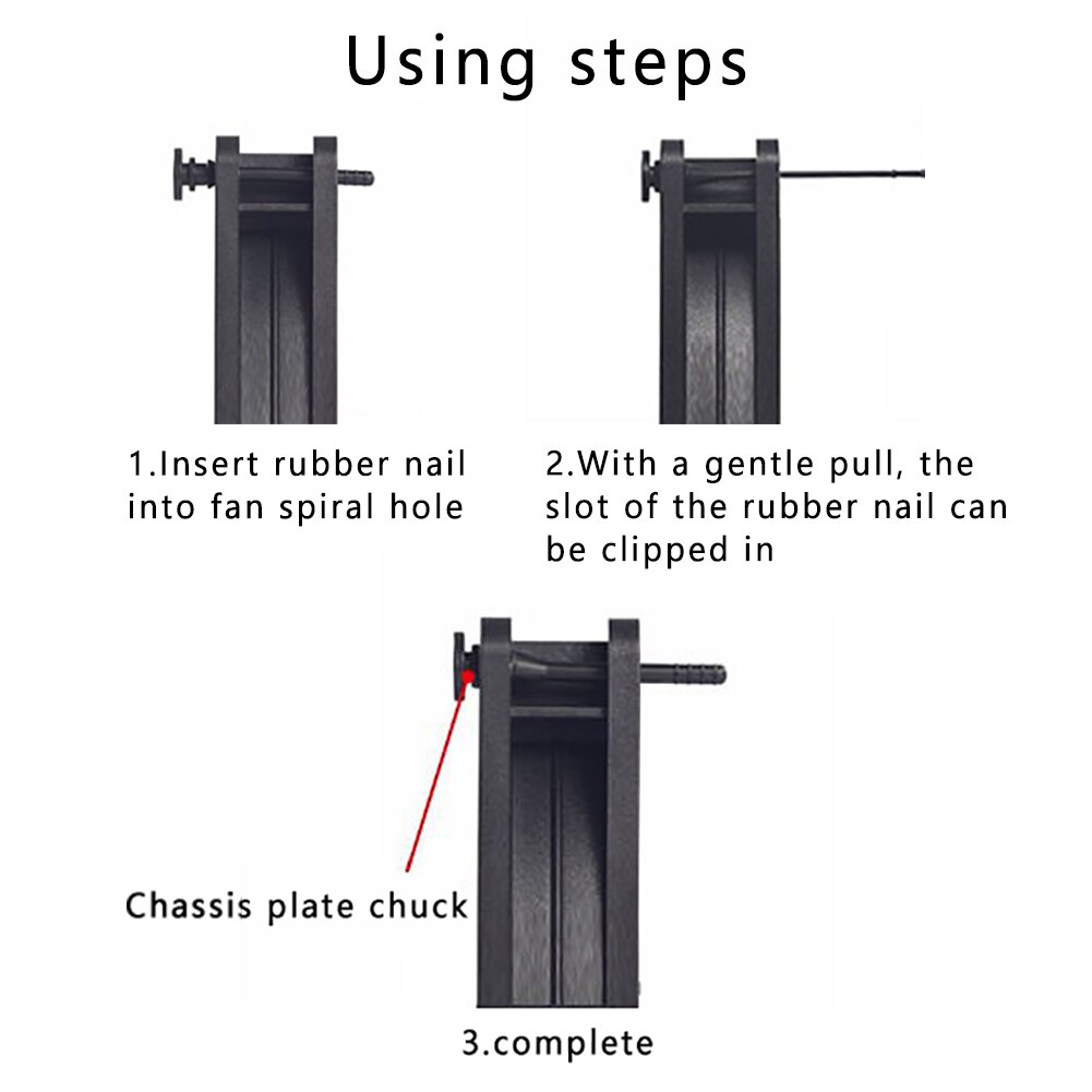 4pcs/set Computer Components Fixing Accessories DIY Shock Absorber Pad Reusable Hard Rubber Screw Durable Cooling Fan Mini PC